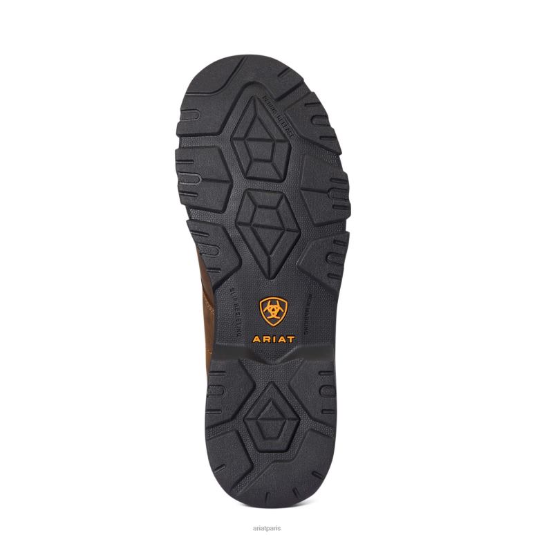 RJ66P409 terres agricoles imperméables Ariat chaussure fil marron Hommes