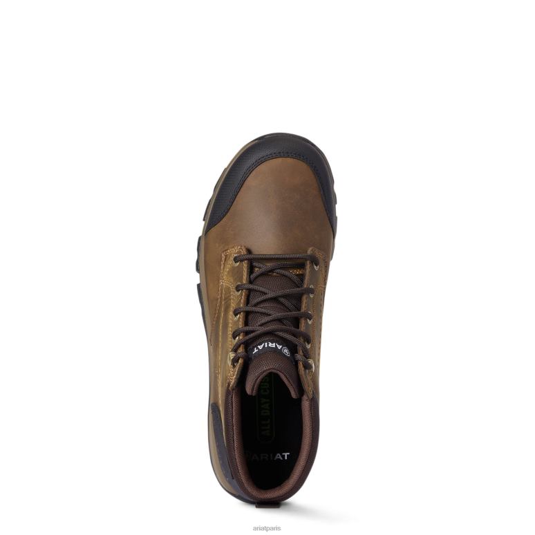 RJ66P409 terres agricoles imperméables Ariat chaussure fil marron Hommes