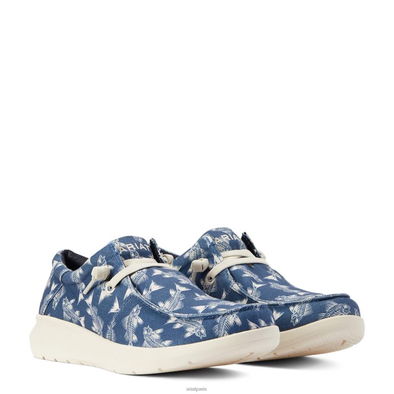 RJ66P435 Hilo 1 Ariat chaussure bonefish bleu Hommes