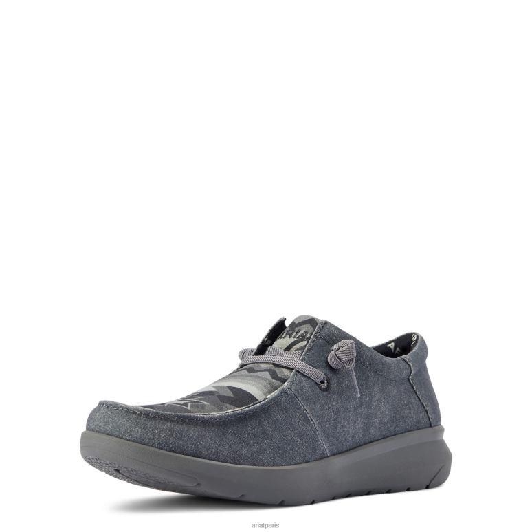RJ66P438 Hilo 1 Ariat chaussure imprimé sud-ouest anthracite/gris Hommes