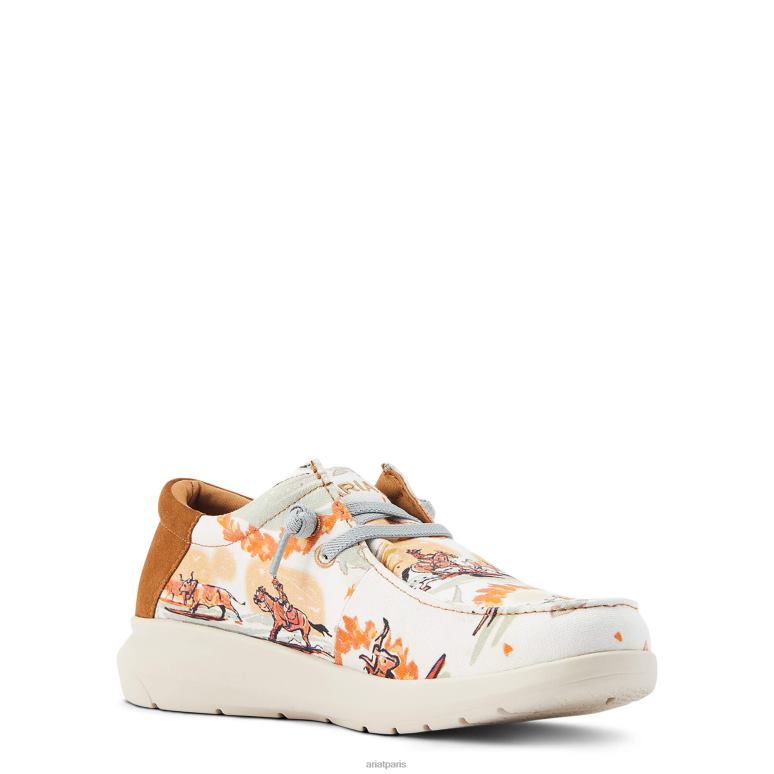 RJ66P450 hilo occidental aloha Ariat chaussure imprimé longhorn de surf Hommes