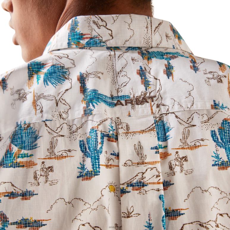 RJ66P1002 chemise coupe classique krish Ariat hauts blanc Hommes