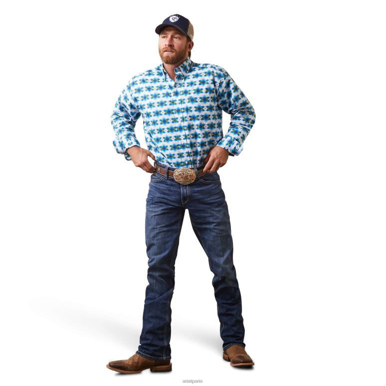 RJ66P1003 chemise levi coupe classique Ariat hauts blanc Hommes