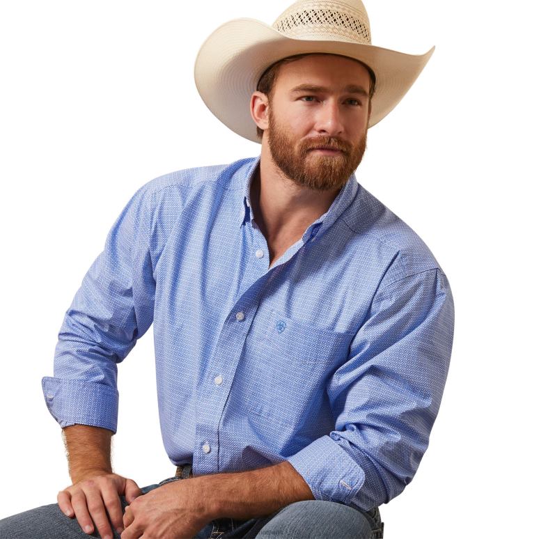 RJ66P1025 chemise coupe classique leo Ariat hauts blanc Hommes