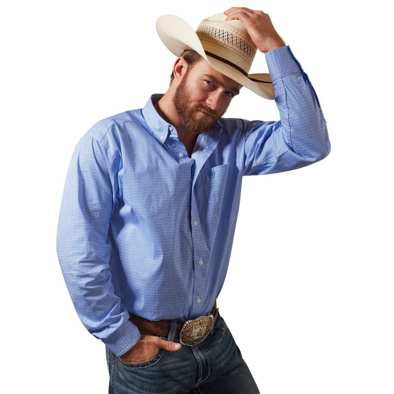 RJ66P1025 chemise coupe classique leo Ariat hauts blanc Hommes