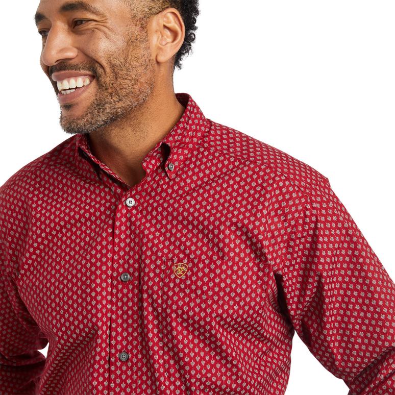 RJ66P1030 chemise coupe classique wilcott Ariat hauts rouge de Rio Hommes