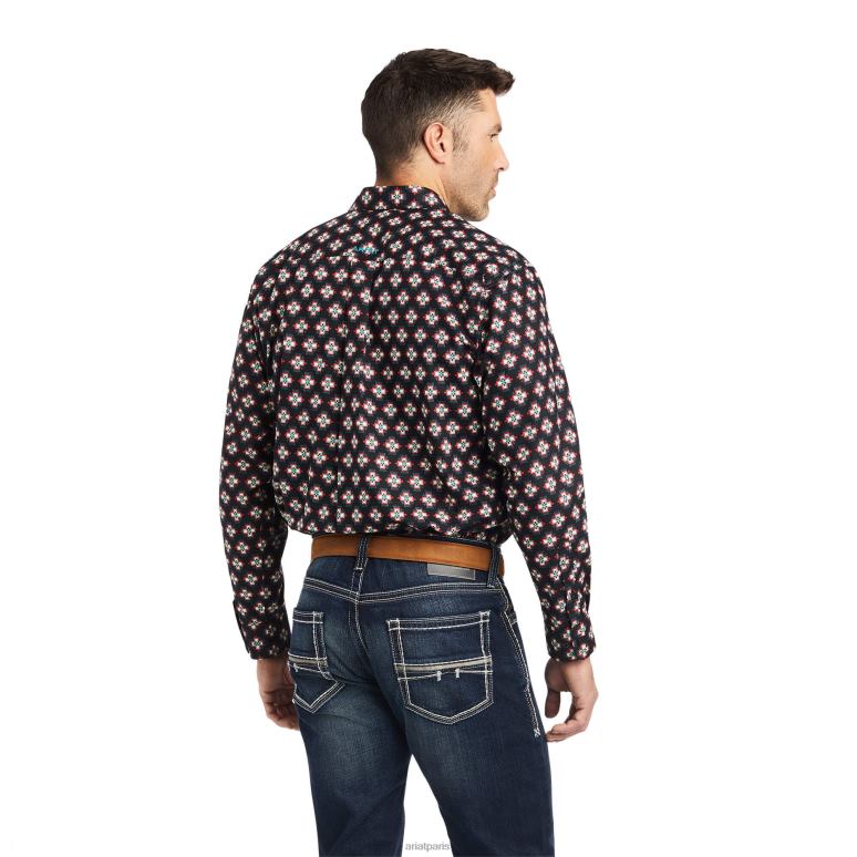 RJ66P1036 chemise coupe classique kasey Ariat hauts noir Hommes