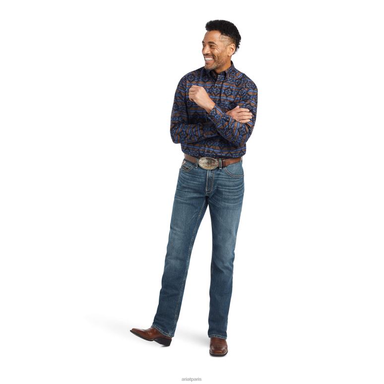 RJ66P1050 chemise coupe classique giannis Ariat hauts carafe Hommes