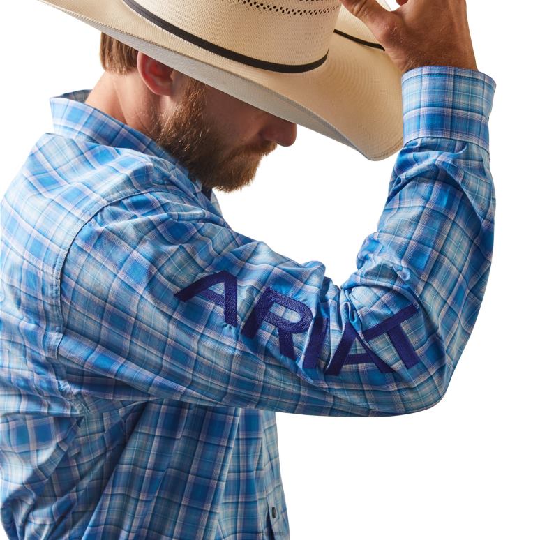 RJ66P1070 chemise coupe classique hogan de l'équipe pro series Ariat hauts bleu Hommes