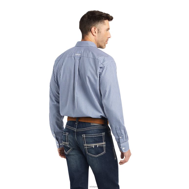 RJ66P1079 chemise coupe classique ellison sans plis Ariat hauts vraie marine Hommes