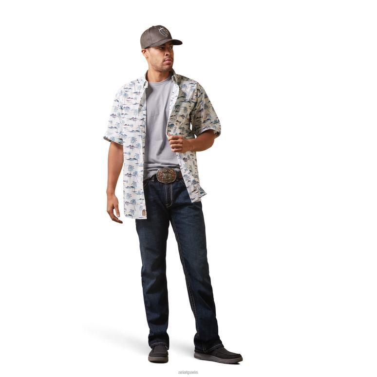 RJ66P1107 chemise coupe classique neymar Ariat hauts blanc Hommes