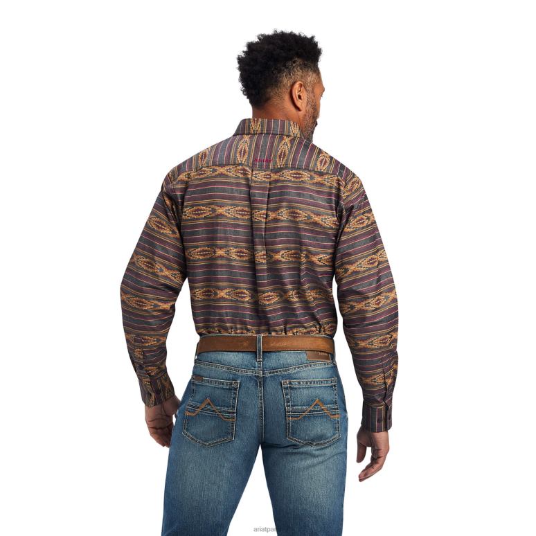 RJ66P1120 chemise coupe classique fletcher Ariat hauts bordeaux Hommes