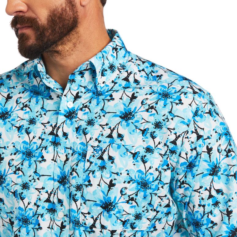 RJ66P1124 chemise coupe classique martin Ariat hauts blanc Hommes