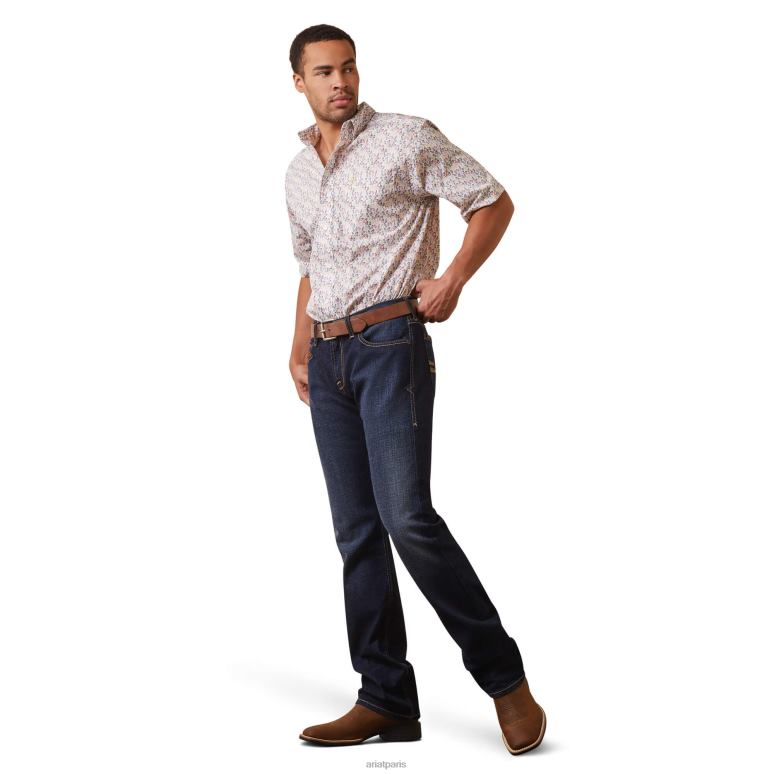 RJ66P1160 chemise coupe classique danon Ariat hauts blanc Hommes