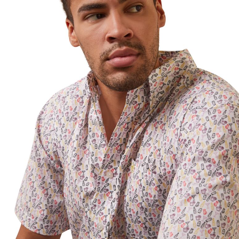 RJ66P1160 chemise coupe classique danon Ariat hauts blanc Hommes