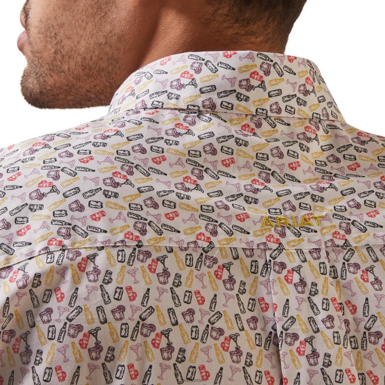 RJ66P1160 chemise coupe classique danon Ariat hauts blanc Hommes