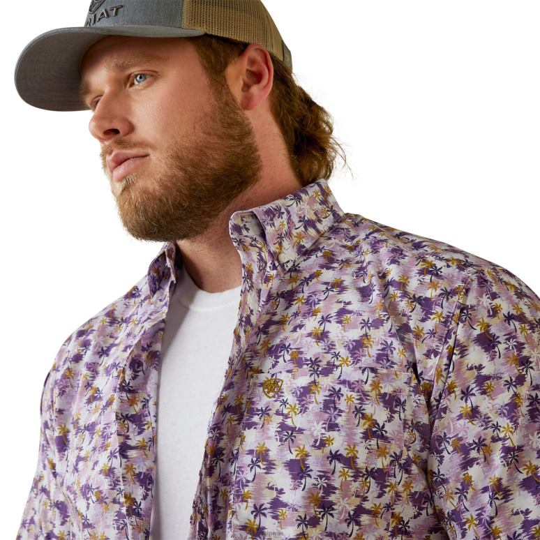 RJ66P1161 chemise coupe classique maximilian Ariat hauts lilas Hommes