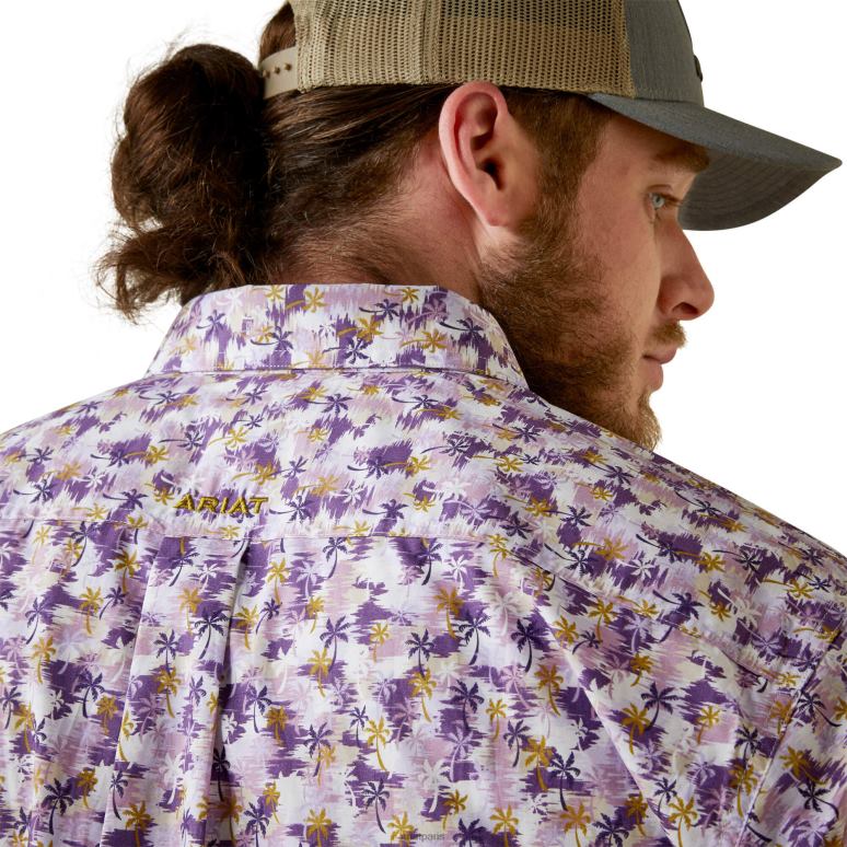 RJ66P1161 chemise coupe classique maximilian Ariat hauts lilas Hommes