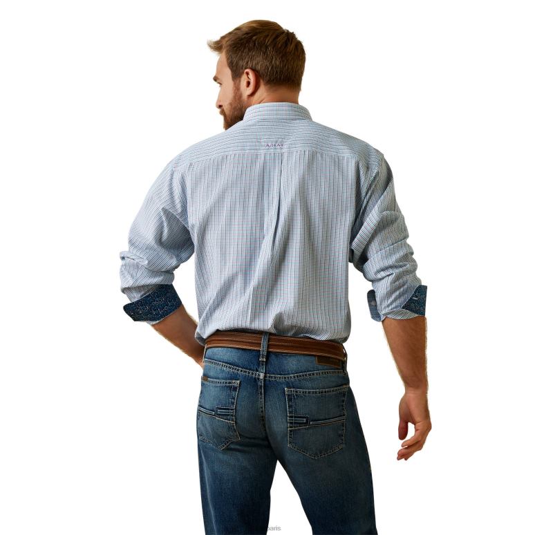 RJ66P1167 chemise ajustée emerson sans plis Ariat hauts blanc Hommes