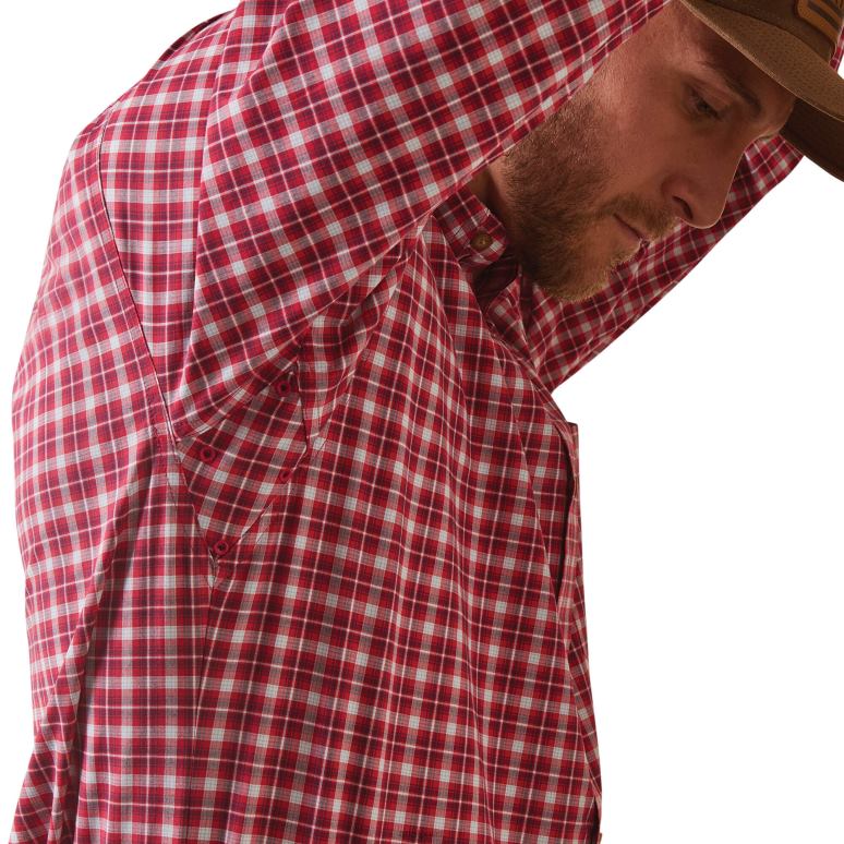 RJ66P1168 chemise ajustée pro series indiana Ariat hauts rose rouge Hommes