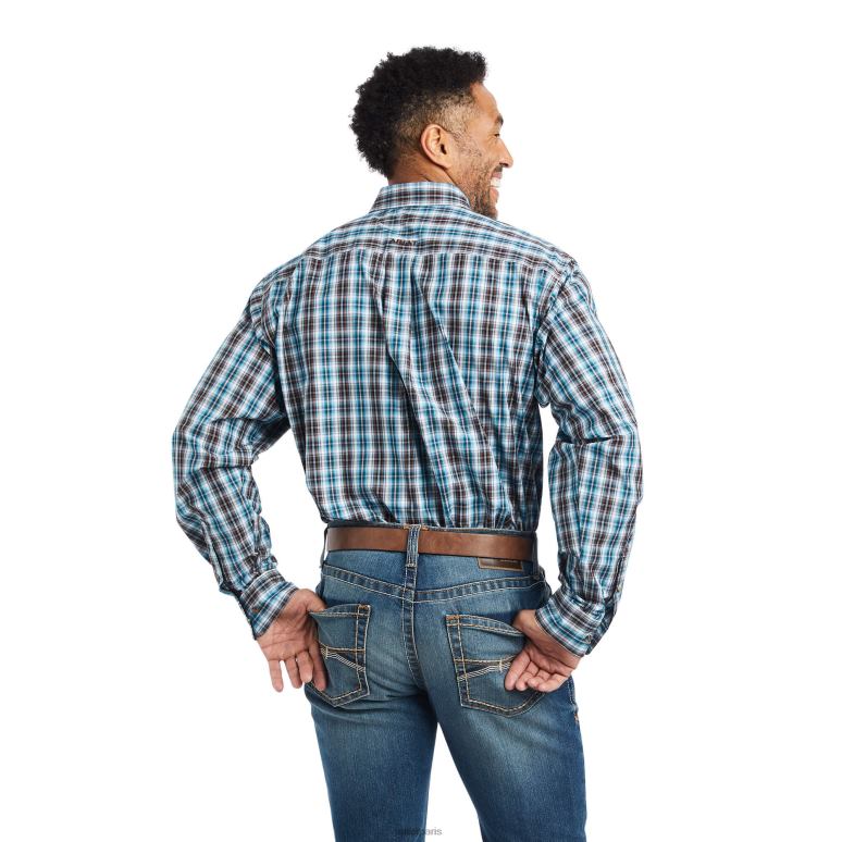 RJ66P1171 chemise coupe classique team cade pro series Ariat hauts profondeur de l'océan Hommes