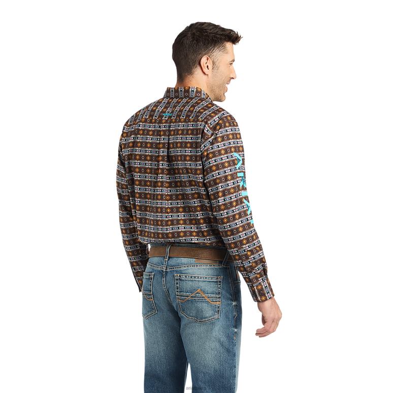 RJ66P1182 chemise coupe classique team cashton Ariat hauts noir Hommes