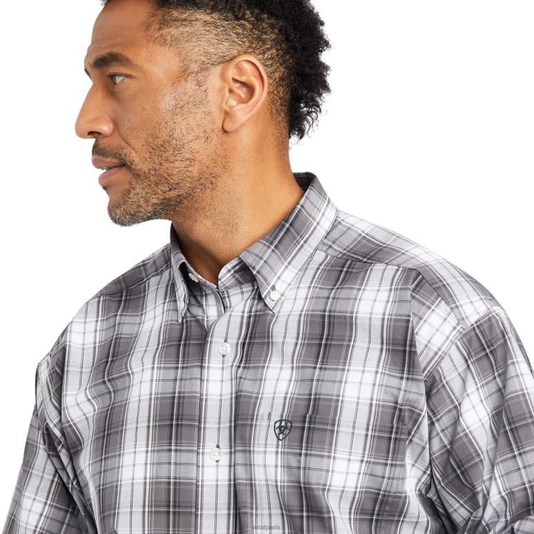 RJ66P1186 chemise coupe classique wallace pro series Ariat hauts blanc Hommes