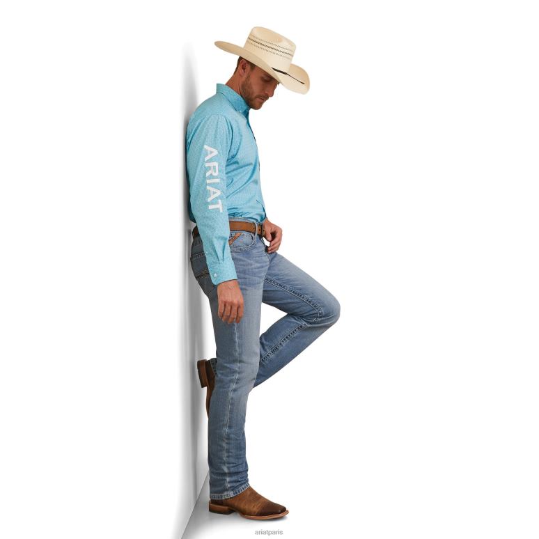 RJ66P1198 chemise coupe classique team caiden Ariat hauts Gulf Stream Hommes