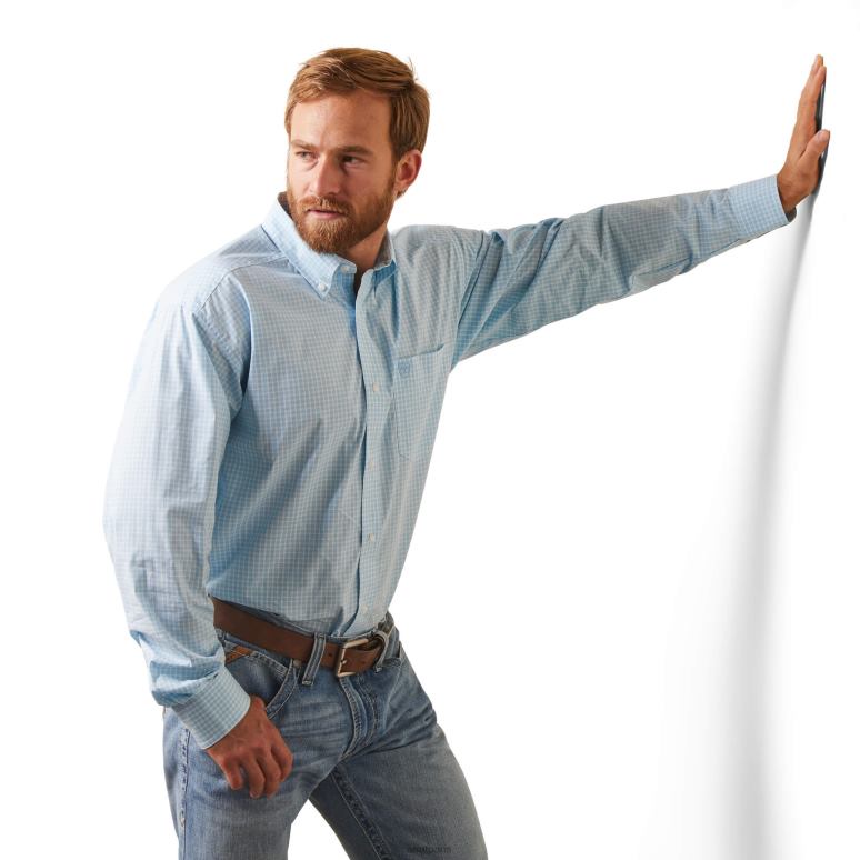 RJ66P1204 chemise coupe classique norton pro series Ariat hauts blanc Hommes