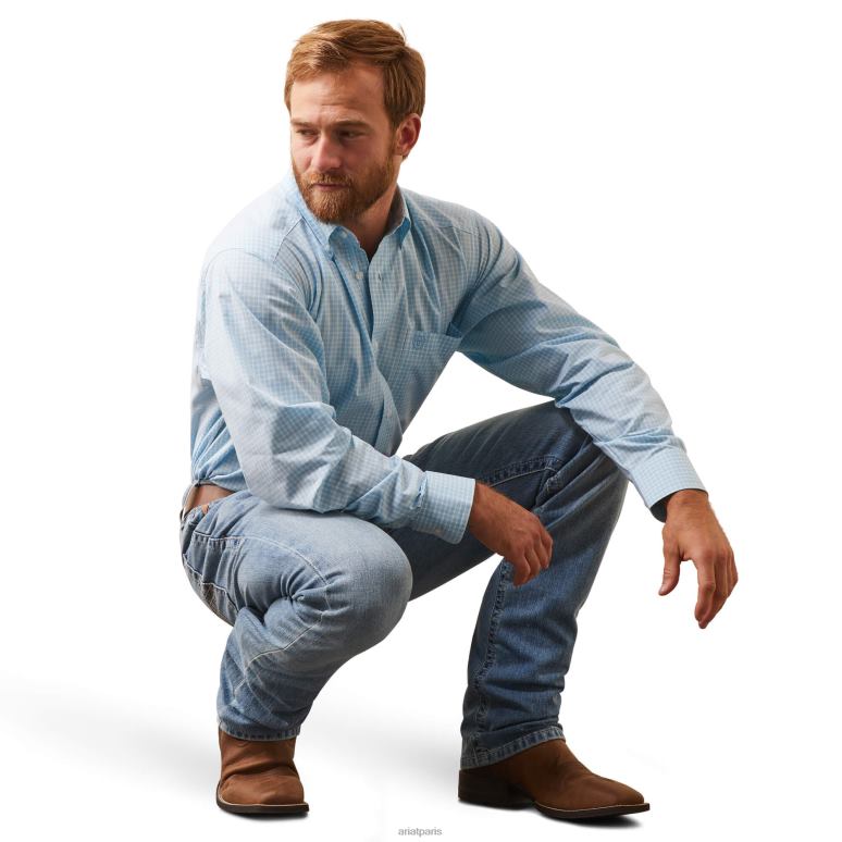 RJ66P1204 chemise coupe classique norton pro series Ariat hauts blanc Hommes