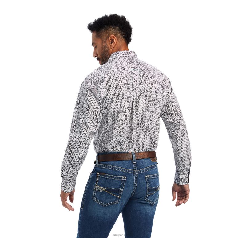 RJ66P1209 chemise coupe classique finleigh Ariat hauts blanc Hommes