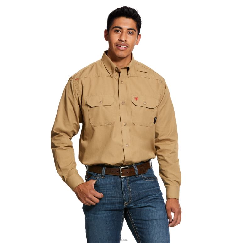 RJ66P1226 chemise de travail légère comme une plume Ariat hauts kaki Hommes