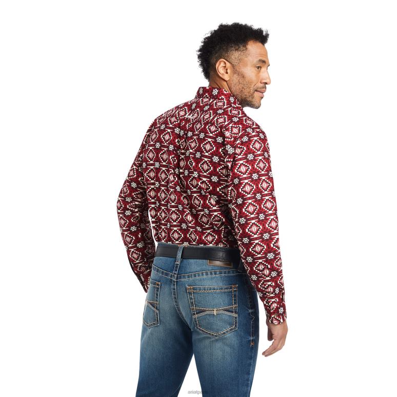 RJ66P1244 chemise coupe classique wylie Ariat hauts rouge de Rio Hommes