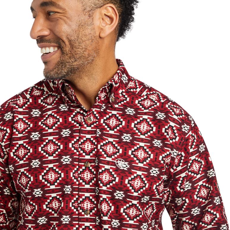 RJ66P1244 chemise coupe classique wylie Ariat hauts rouge de Rio Hommes