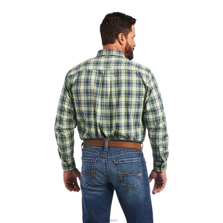 RJ66P1248 chemise coupe classique équipe maxton pro series Ariat hauts vert sylvestre Hommes