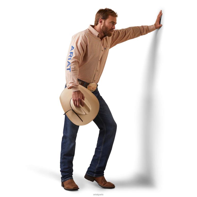 RJ66P1260 chemise ajustée shay de l'équipe pro series Ariat hauts orange Hommes