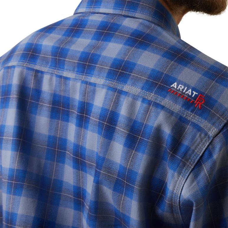 RJ66P1275 chemise de travail à bouton-pression fr oz Ariat hauts pierre lavée Hommes