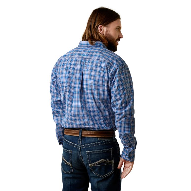 RJ66P1283 chemise ajustée lonnie pro series Ariat hauts bleu Vénus Hommes