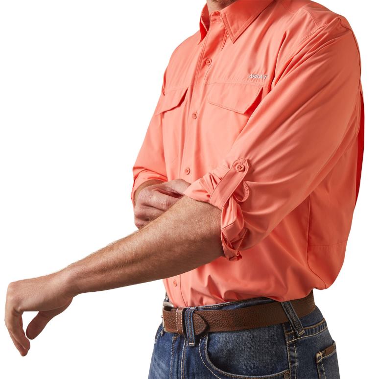 RJ66P1284 venttek outbound chemise coupe classique Ariat hauts écho pêche Hommes