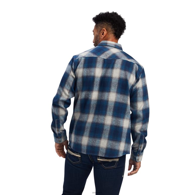 RJ66P1293 chemise coupe rétro halston Ariat hauts tour Eiffel Hommes