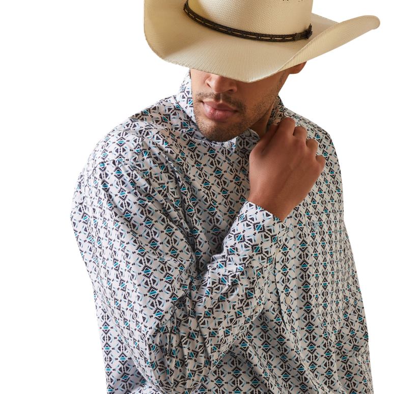 RJ66P1298 chemise coupe classique nolan Ariat hauts blanc Hommes