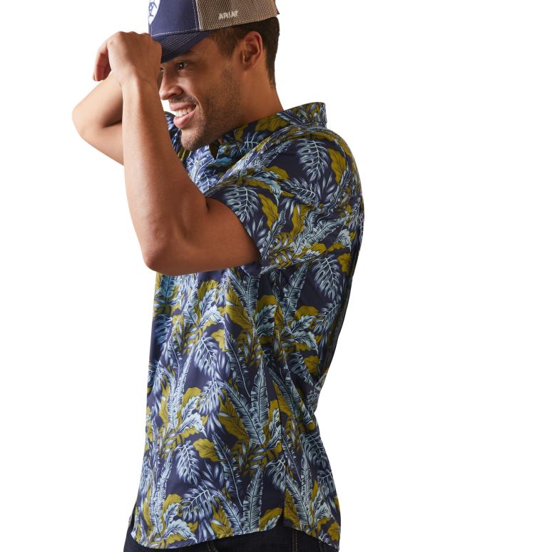 RJ66P1302 chemise ajustée venttek outbound Ariat hauts nuit d'été Hommes