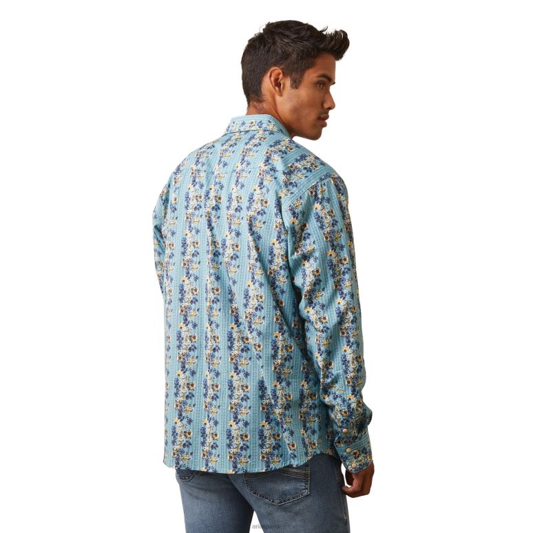 RJ66P1345 chemise coupe rétro hains Ariat hauts aquatique Hommes