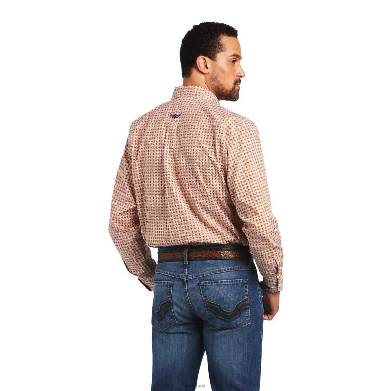 RJ66P1349 chemise coupe classique stretch à tressage implacable Ariat hauts Chêne doré Hommes