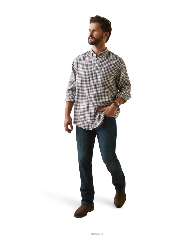 RJ66P1365 chemise sonoma Ariat hauts contrôle de l'écorce de banian Hommes