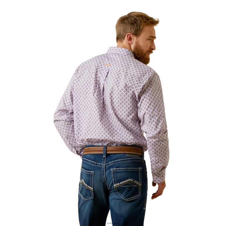 RJ66P1370 chemise ajustée Merrick Ariat hauts lilas Hommes