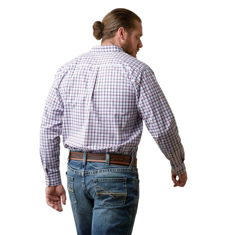 RJ66P1372 chemise coupe classique meir pro series Ariat hauts violet Hommes