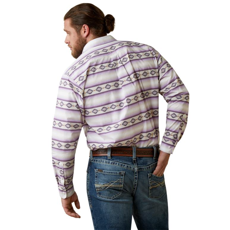 RJ66P1379 chemise marlon coupe classique Ariat hauts gris huître Hommes