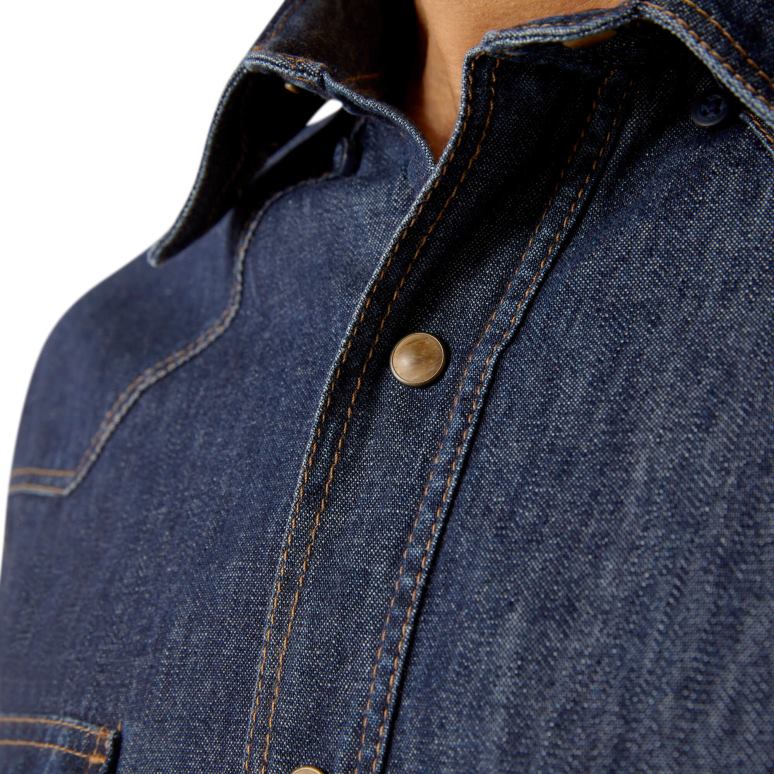 RJ66P1383 chemise en jean classique Ariat hauts Broadway Hommes