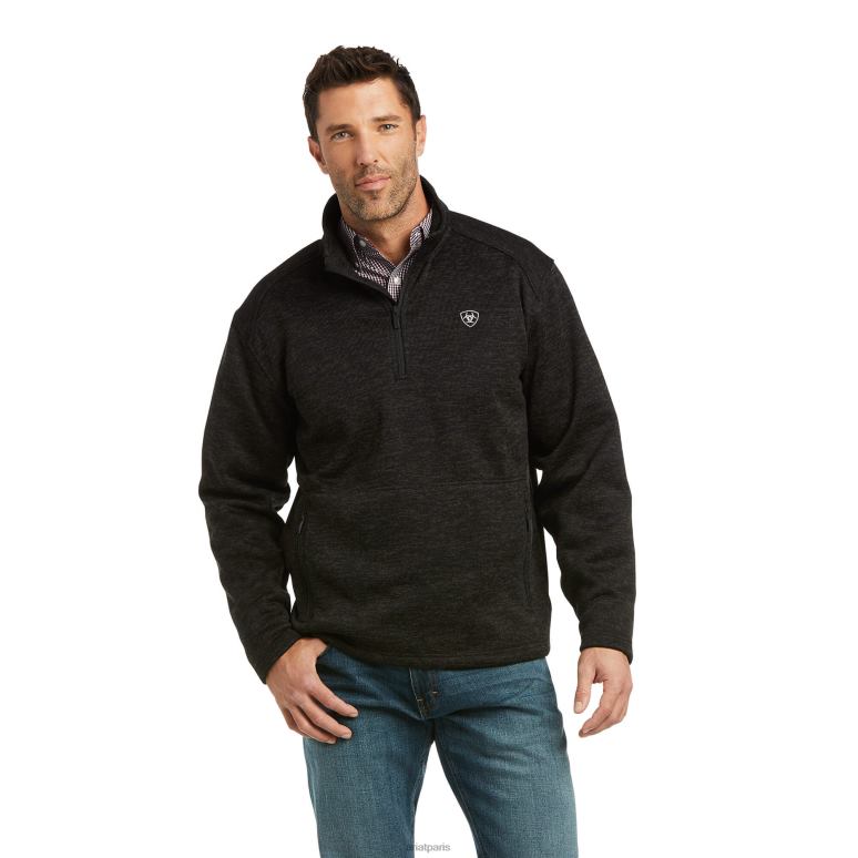 RJ66P1420 caldwell 1/4 zip Ariat hauts charbon Hommes